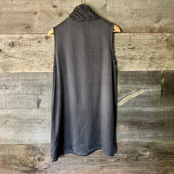 Peserico‎ Womens Tunic Top Size 46 US M Gray Sleeveless Wool Silk Italian Luxury - Picture 6 of 10